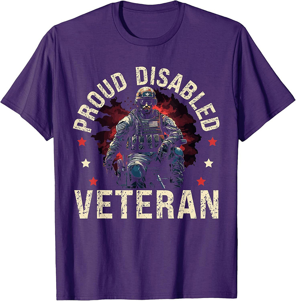 Disabled Veteran Armed Forces Military Soldier Army USA T-Shirt