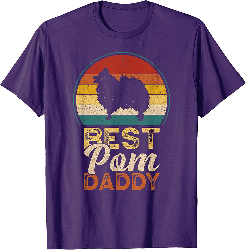 Best Pom Daddy, Father's Day, Pomeranian Dad T-Shirt