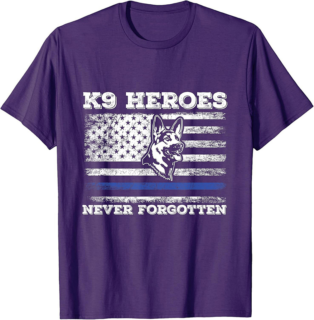 K9 Veteran Military Working Dog USA US Flag K9 Veterans Day T-Shirt