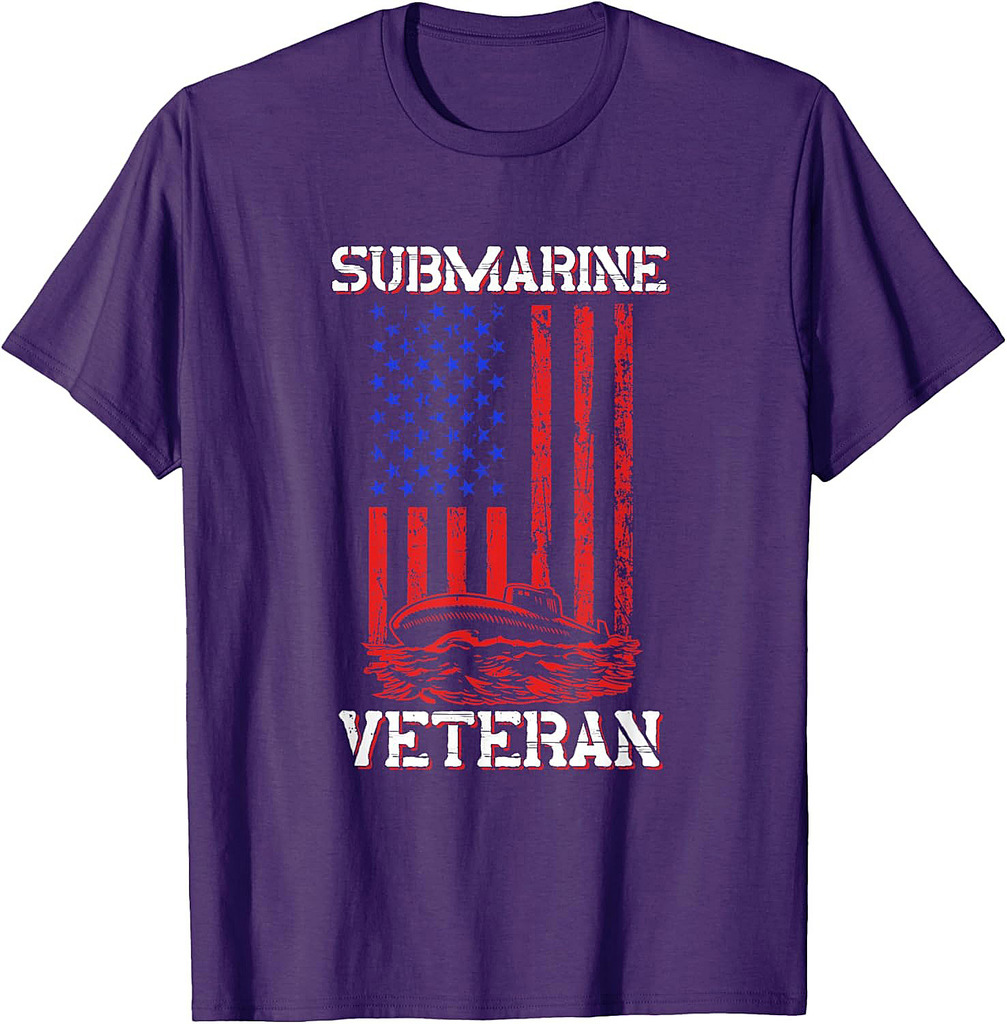 Submarine Veteran Flag Patriotic Sub Service Submariner T-Shirt