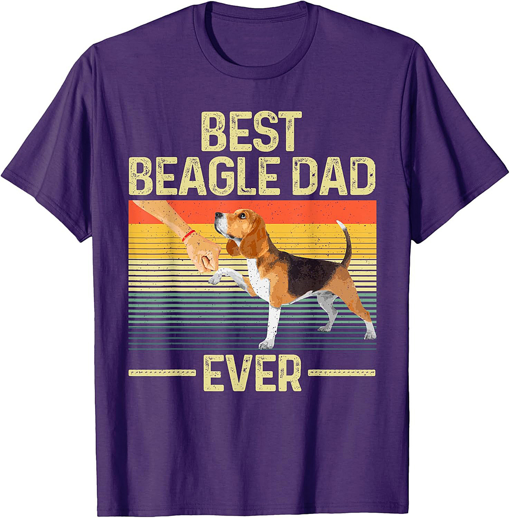 Best Beagle Design For Men Dad Hound Dog Breed Beagle Lover T-Shirt