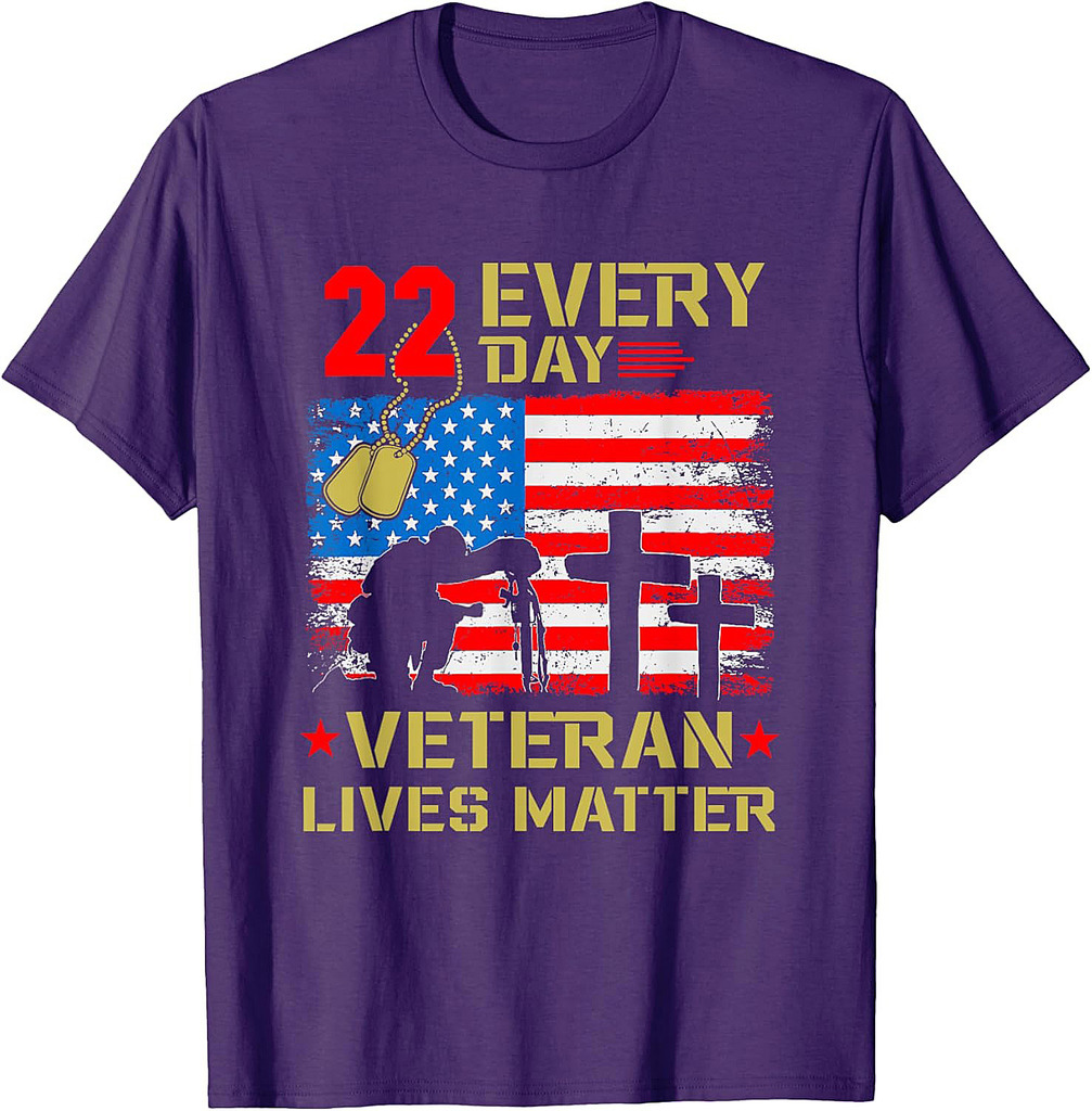 22 Veterans A Day Veteran Suicide Prevention Awareness 988 T-Shirt