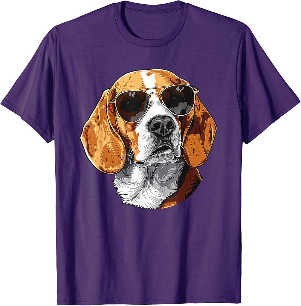 Beagle Dog Sunglasses Men Women Girls T-Shirt