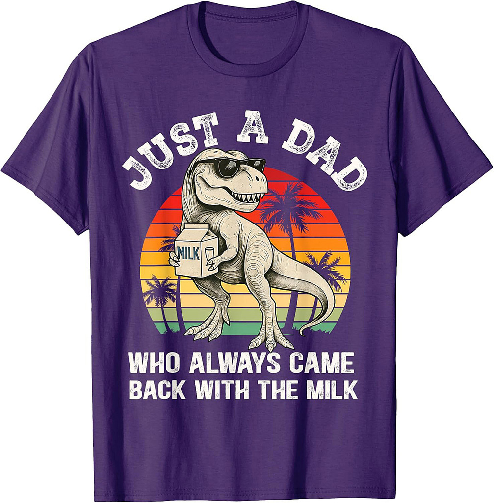 Retro Daddysaurus TRex Dad Dinosaur Daddy Saurus Fathers Day T-Shirt