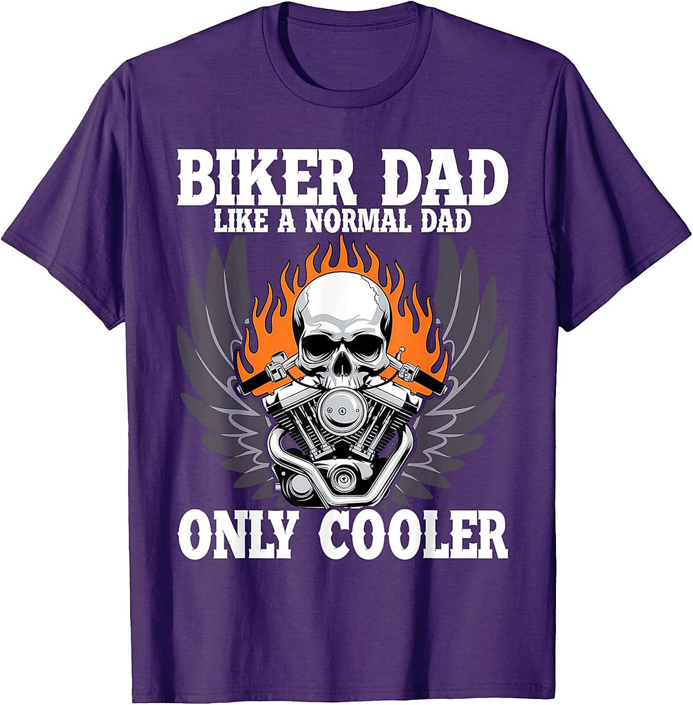 Biking Men Fathers Day Biker Dad Motorcycle Ride Biker T-Shirt