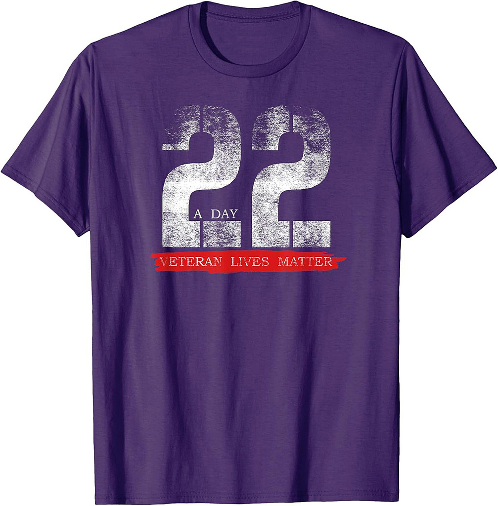 22 A Day Veteran Lives Matter Suicide Awareness T-Shirt