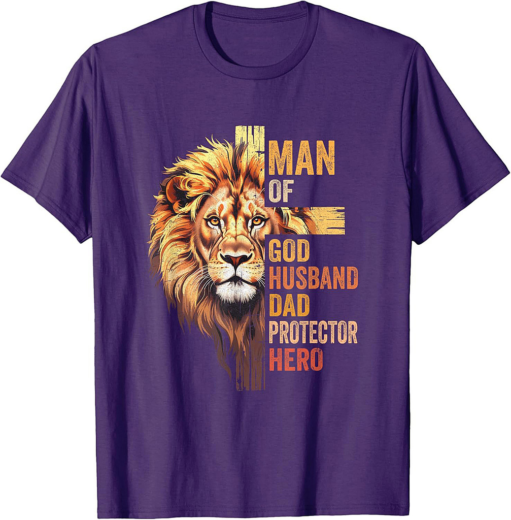Man Of God Christian Dad Bible Verse Religious Father's Day T-Shirt