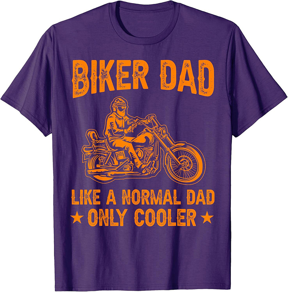 Funny Father's Day Motorcycle Gift For Biker Dad Cool Rider T-Shirt