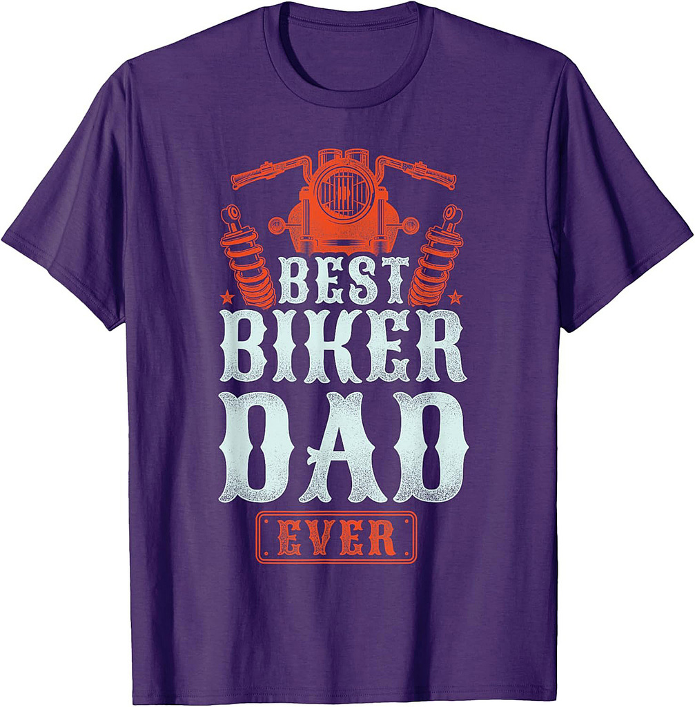 Classic Motorcycle Biker Dad Best Biker Dad Ever T-Shirt