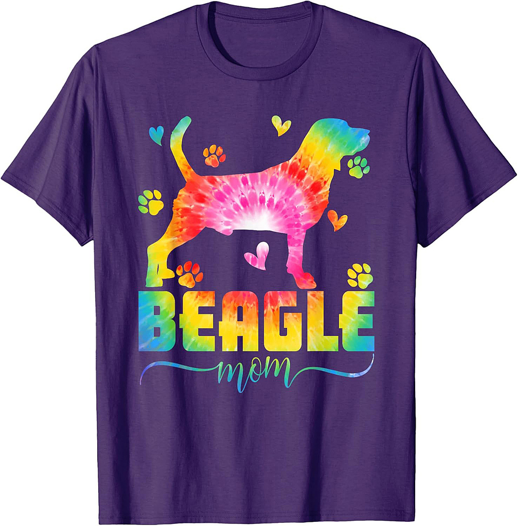 Funny Beagle Mom Beagle Dog Mom Tie Dye Mothers Day Women T-Shirt