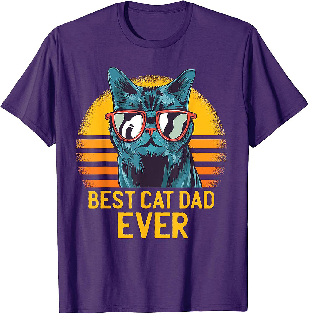 Best Cat Dad Ever Father's Day Cute Kitty Kitten Owner Pet T-Shirt