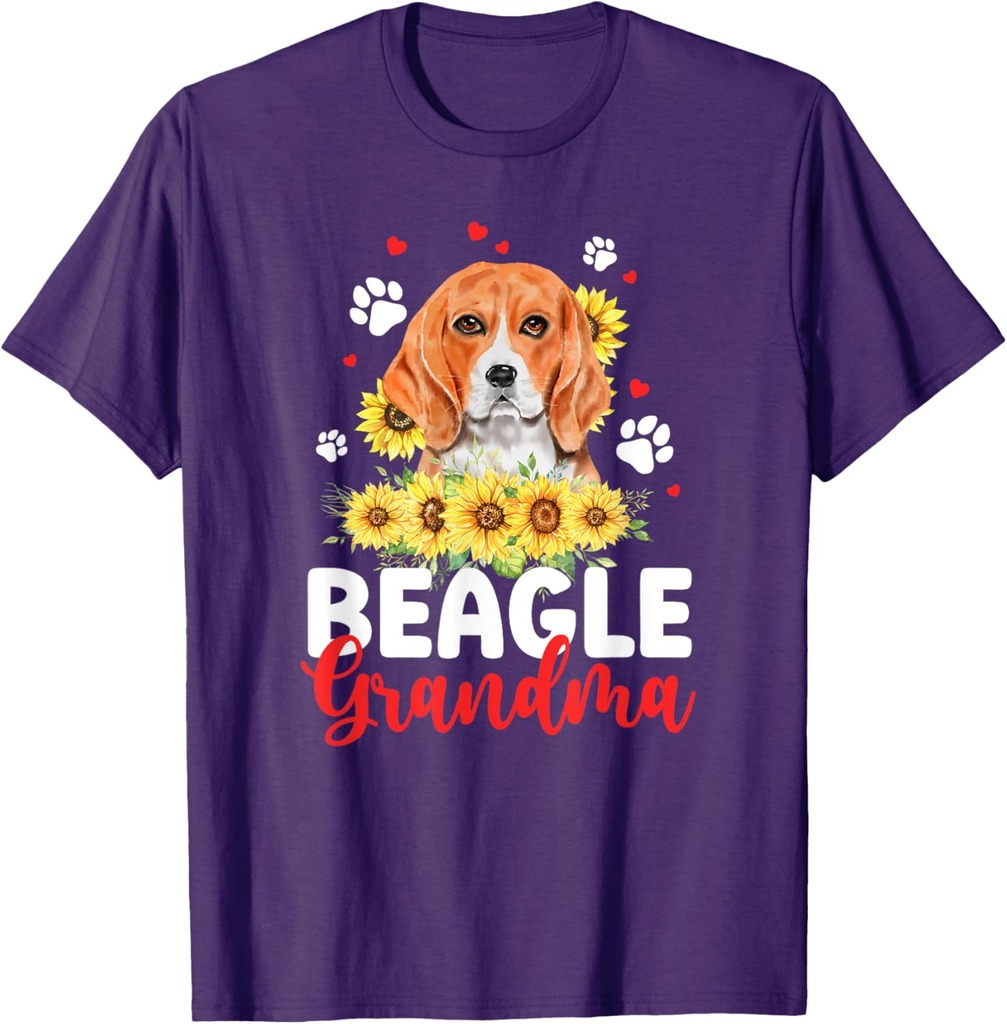 Beagle Grandma Of A Beagle Grandmother Sunflower T-Shirt