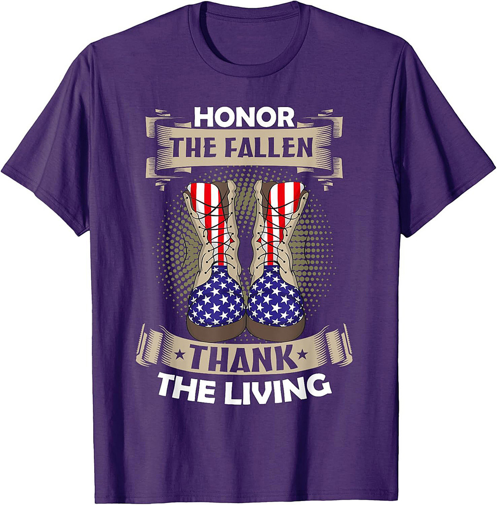 Honor The Fallen Thank The Living Memorial Day Veterans T-Shirt
