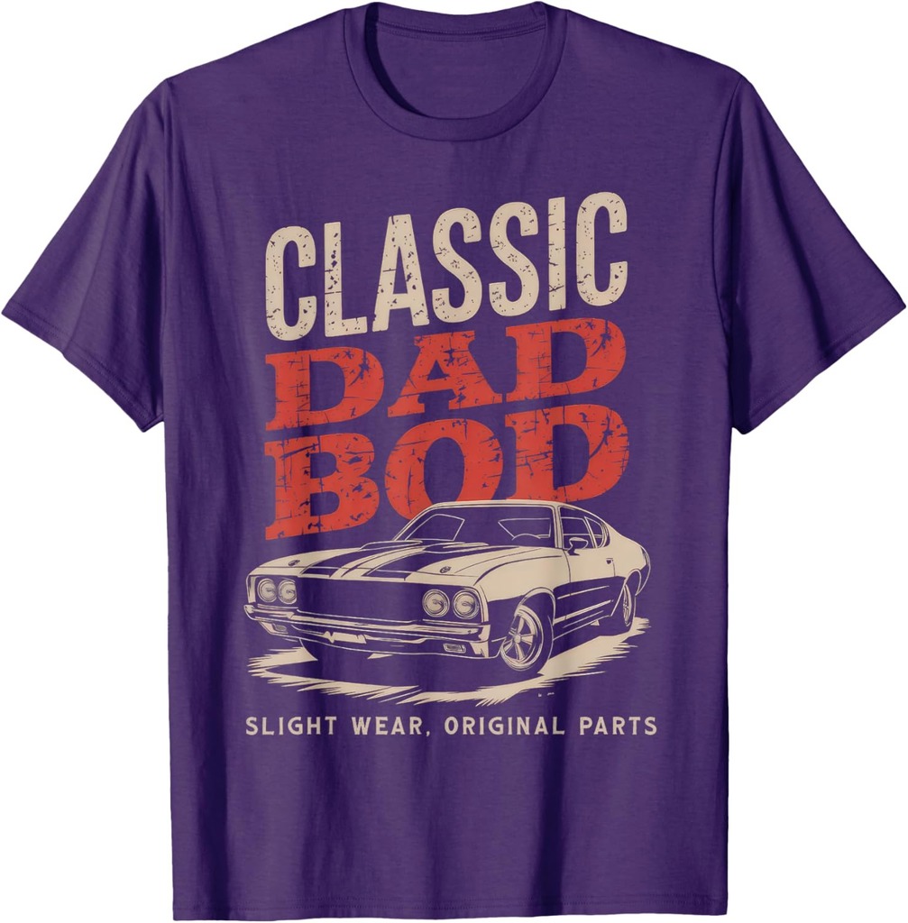 Funny Father's Day Classic Dad Bod Vintage Car Graphic Mens T-Shirt