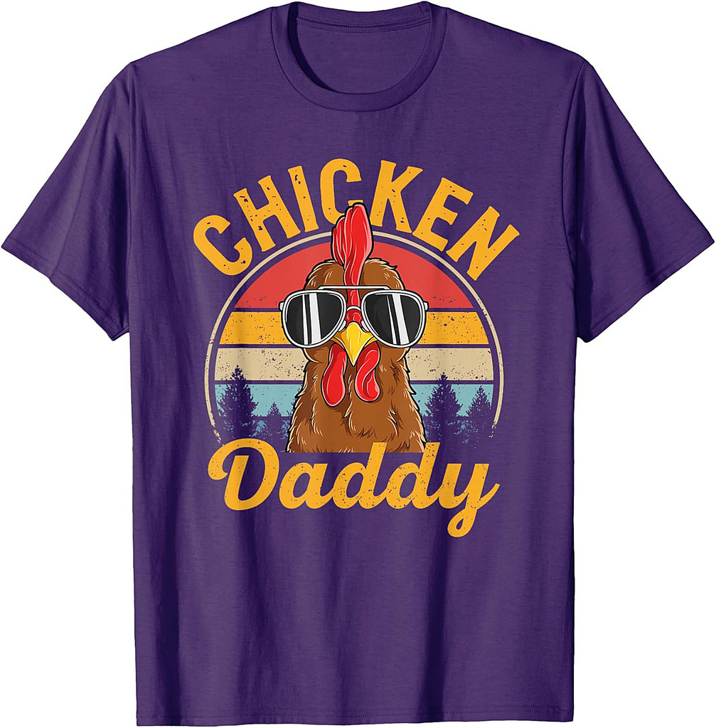 Chicken Daddy Men Farmer Funny Hen Chicken Father T-Shirt