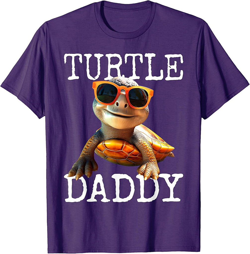 Turtle Daddy Papa Turtle Reptil Fathers Day Dad Cute Turtles T-Shirt