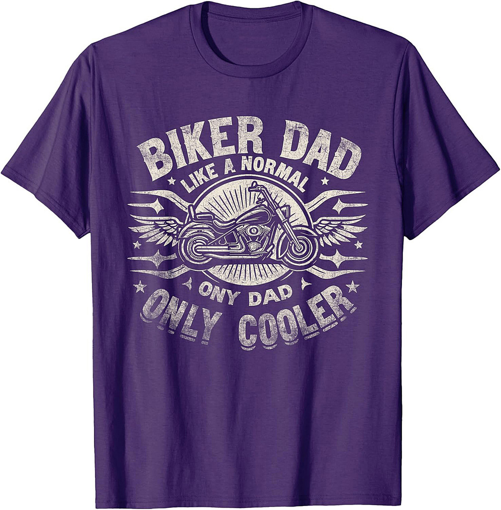 Biker Dad Motorcycle Father Rider Biker Dad Father's Day T-Shirt
