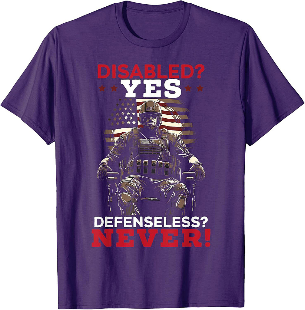 Disabled Veteran Armed Forces Military Soldier Army USA T-Shirt