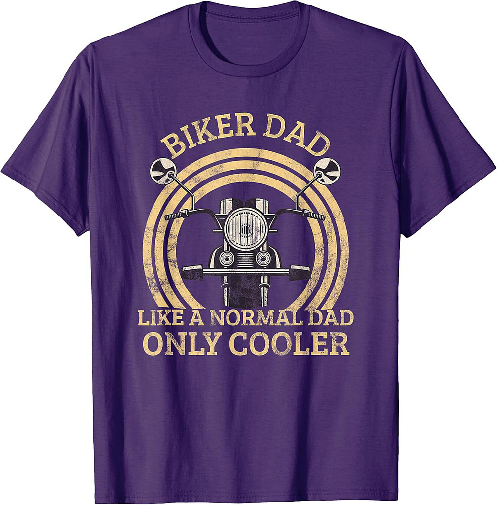 Mens Funny Biker Dad Motorcycle Dad Grandpa Father's Day T-Shirt