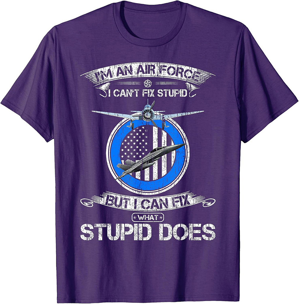 Vintage I Am An Air Force Veteran I Can Fix What Stupid Does T-Shirt