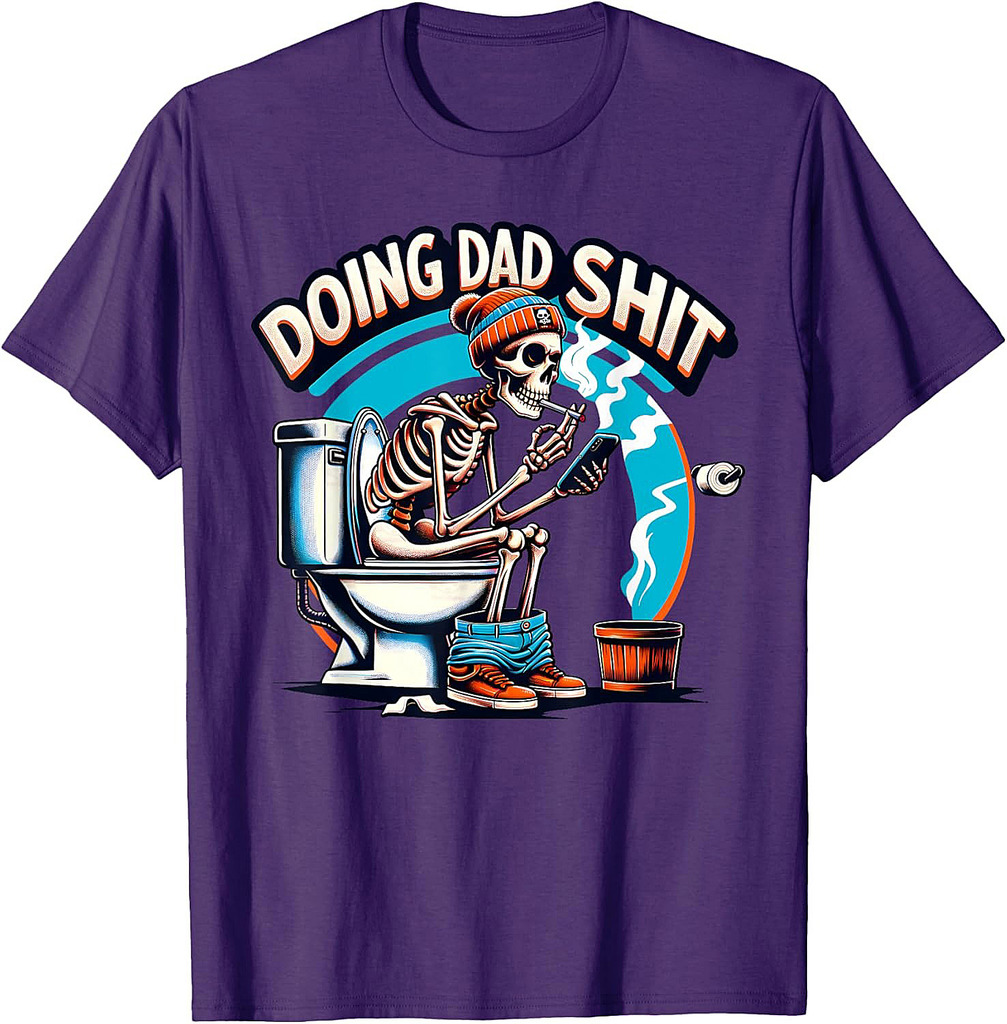 Doing Dad Shit Step Dad Skeleton Dad Joke Happy Father's Day T-Shirt
