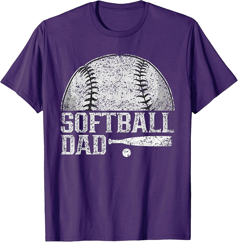 Softball Dad Hobby Lover Player Softballer Softball Father T-Shirt