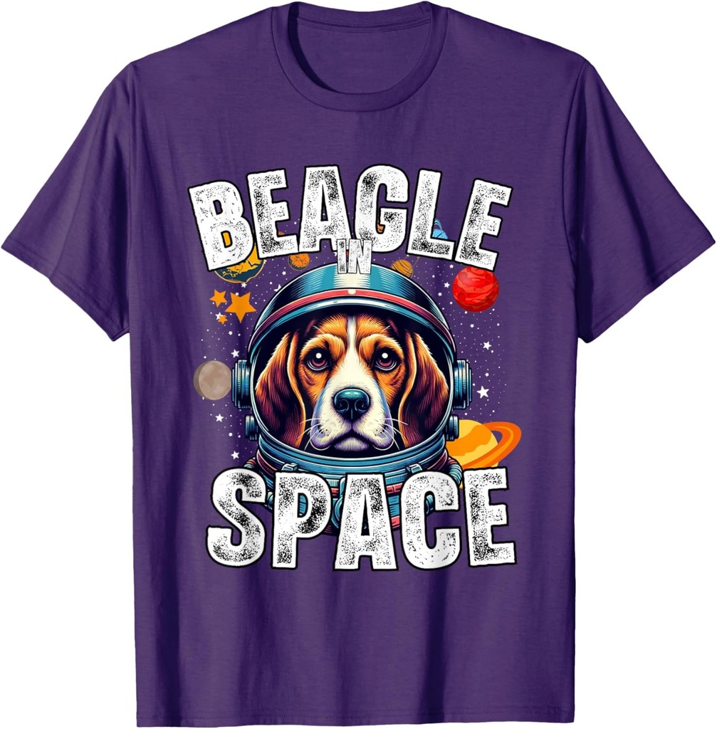 Beagle Lover Designs "Beagle In Space" Funny Beagle T-Shirt
