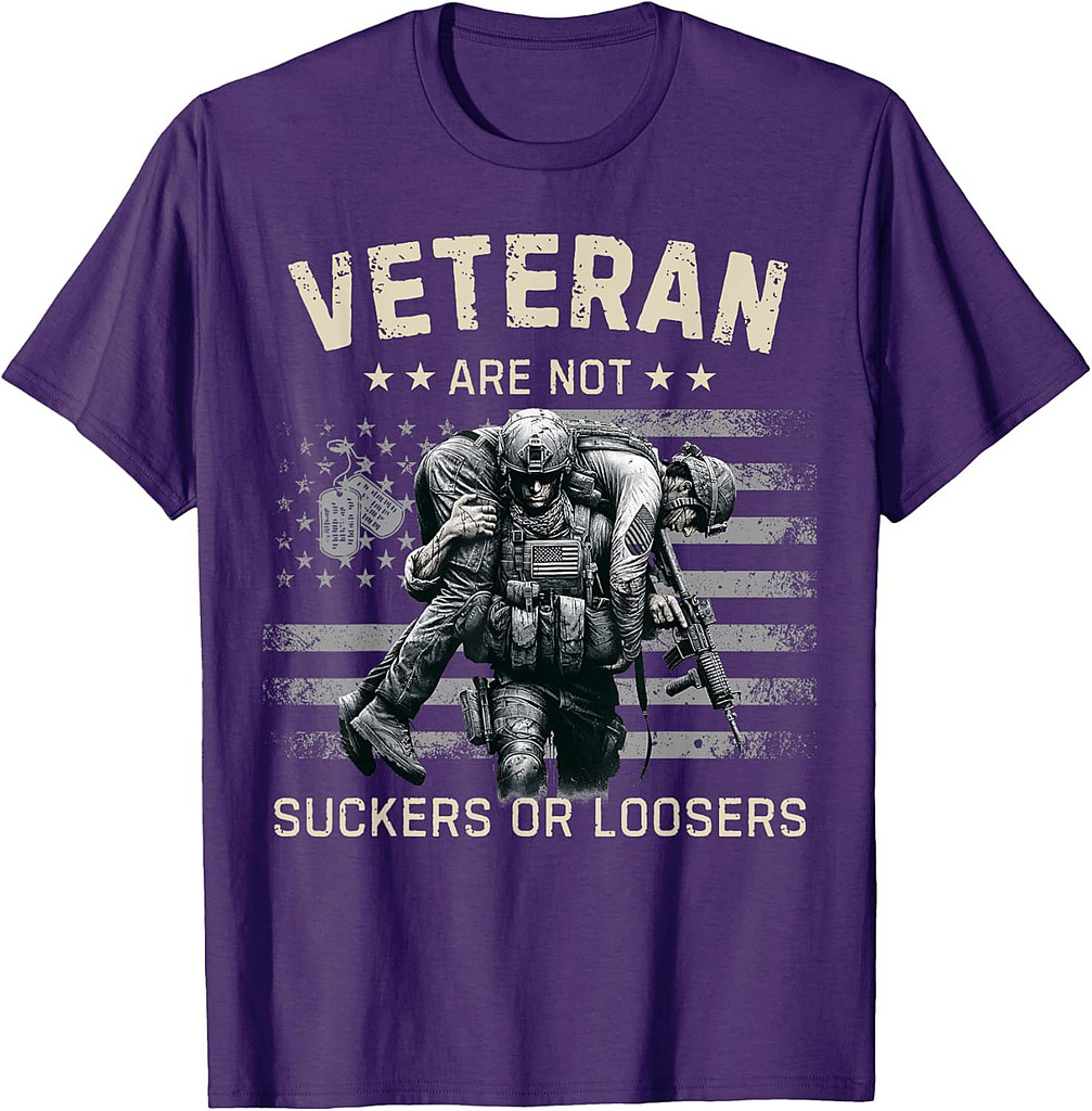 Veteran Are Not Suckers Vintage American Flag Veteran T-Shirt