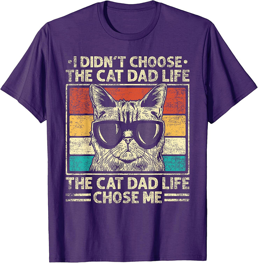 Cat Dad Shirts For Men Funny Cat Dad Father's Day Cat Daddy T-Shirt