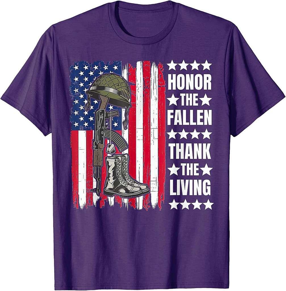 Honor The Fallen Thank The Living Memorial Day Veteran T-Shirt