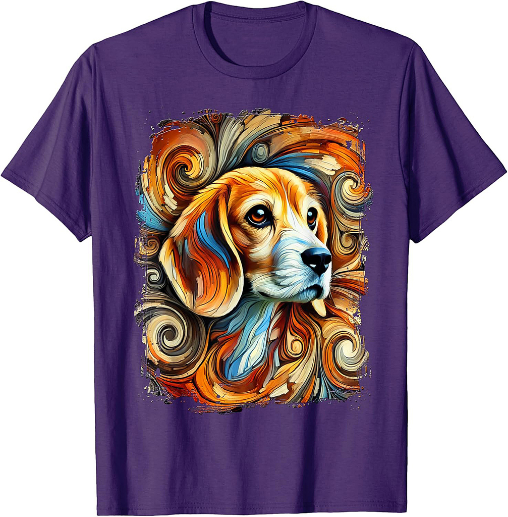 Cute Beagle Colourful Artwork T-Shirt