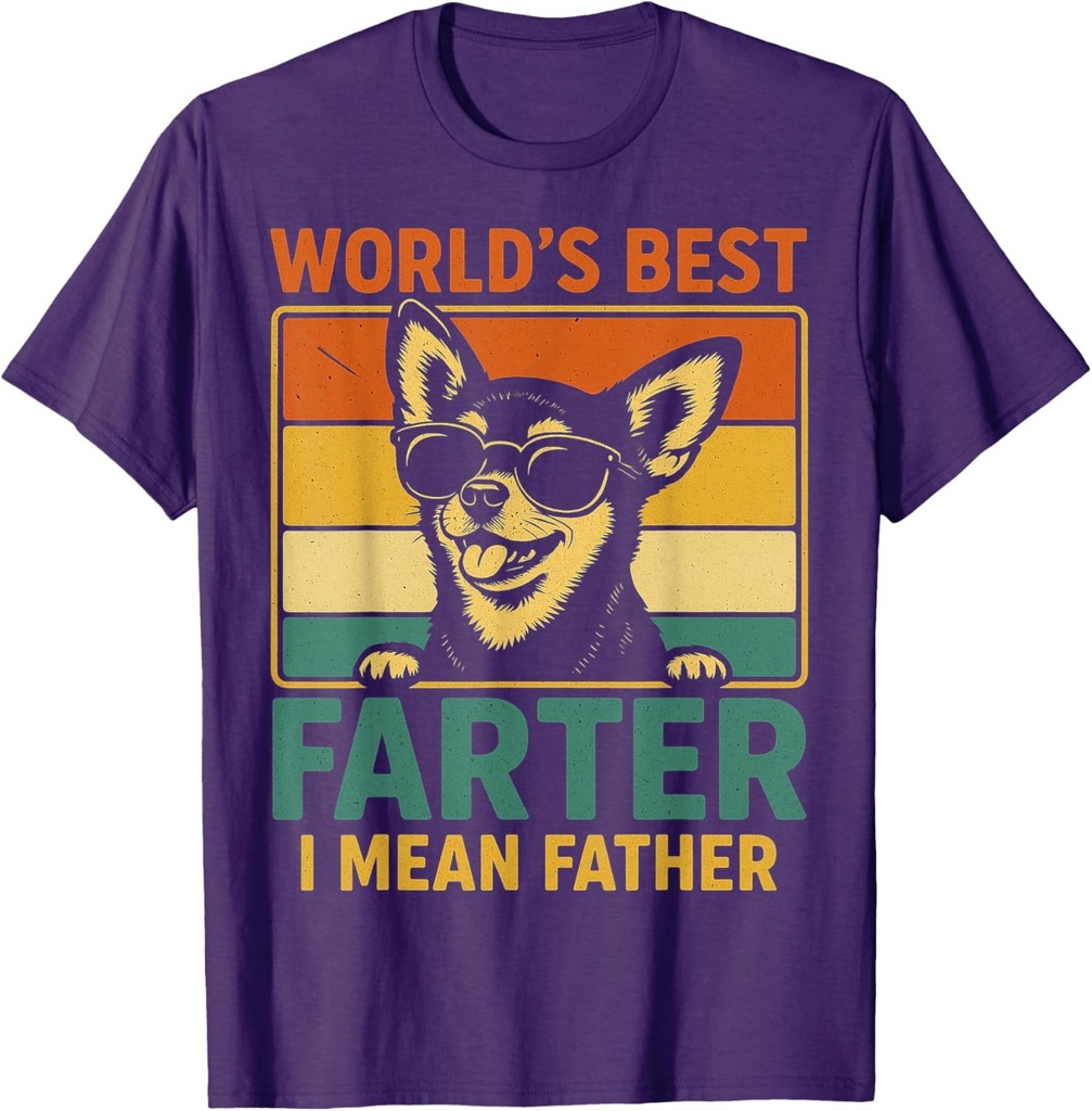 World's Best Farter I Mean Father Fathers Day Funny Dad Dog T-Shirt