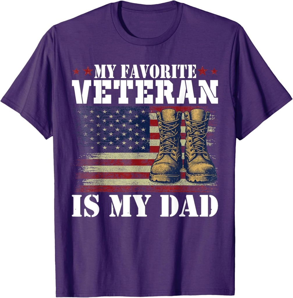 My Favorite Veteran Is My Dad Army Military Veterans day T-Shirt