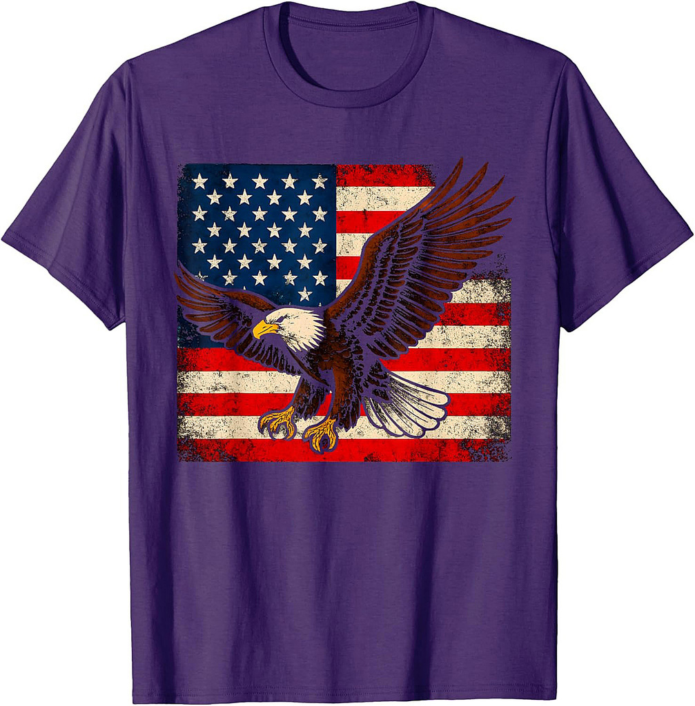 Patriotic Eagle USA American Flag 4th of July Veterans Day T-Shirt