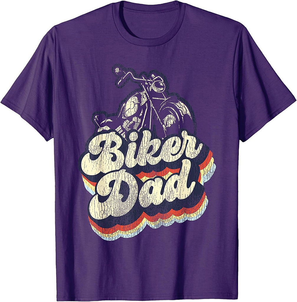 Classic Motorcycle Biker Retro Dad Biker Dad T-Shirt