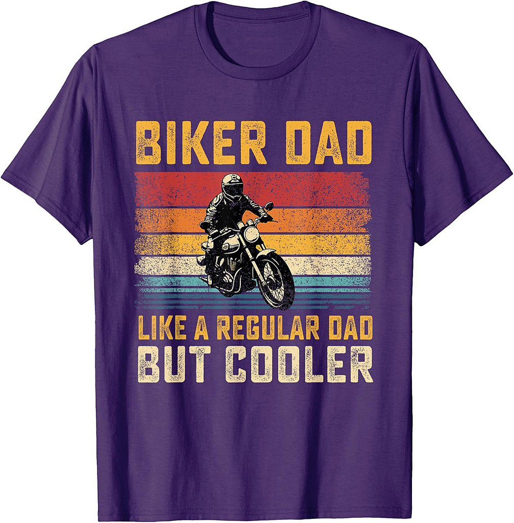 Biker Dad Like Regular Dad But Cooler Father's Day T-Shirt