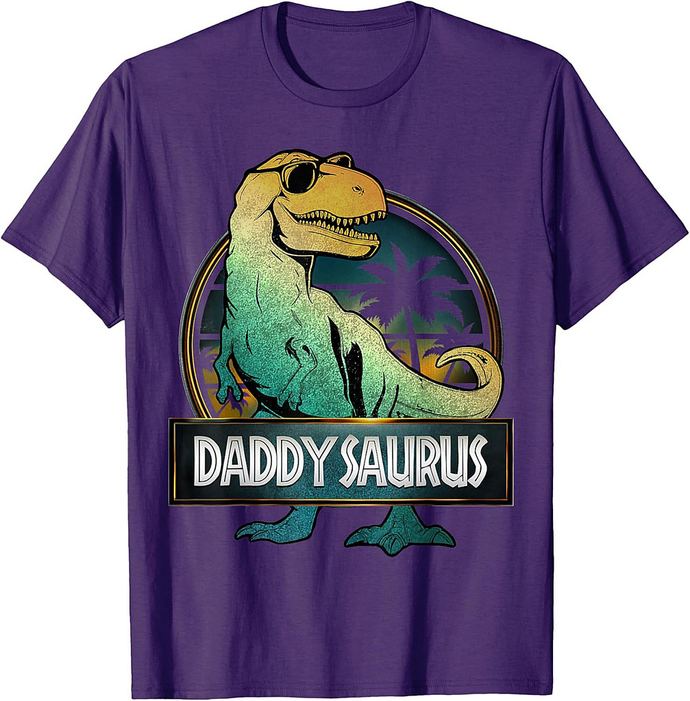 Daddysaurus T Rex Dinosaur Dad Men Papa Family Saurus Father T-Shirt