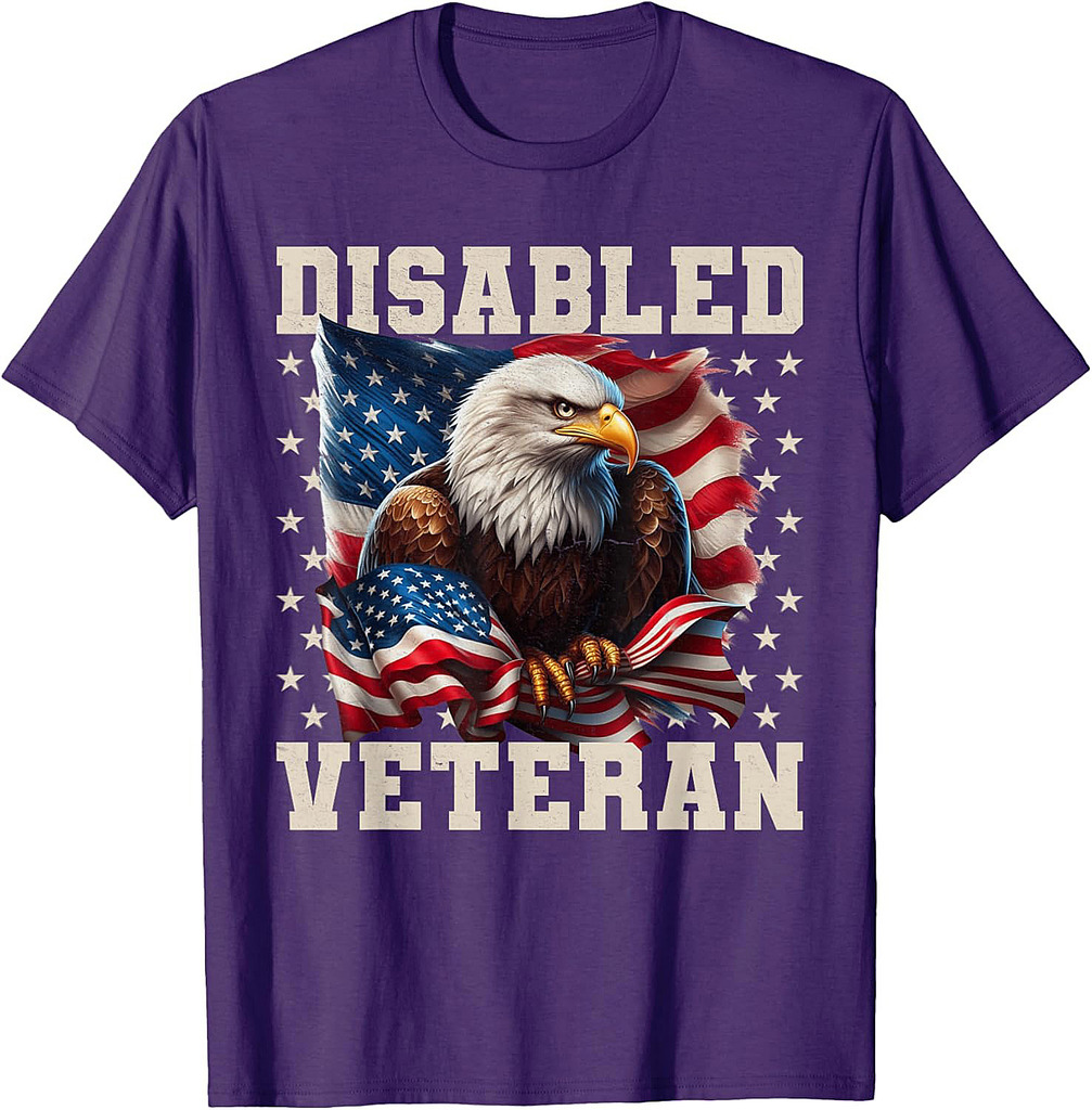 Disabled Veteran American Flag Military Soldier Veterans Day T-Shirt