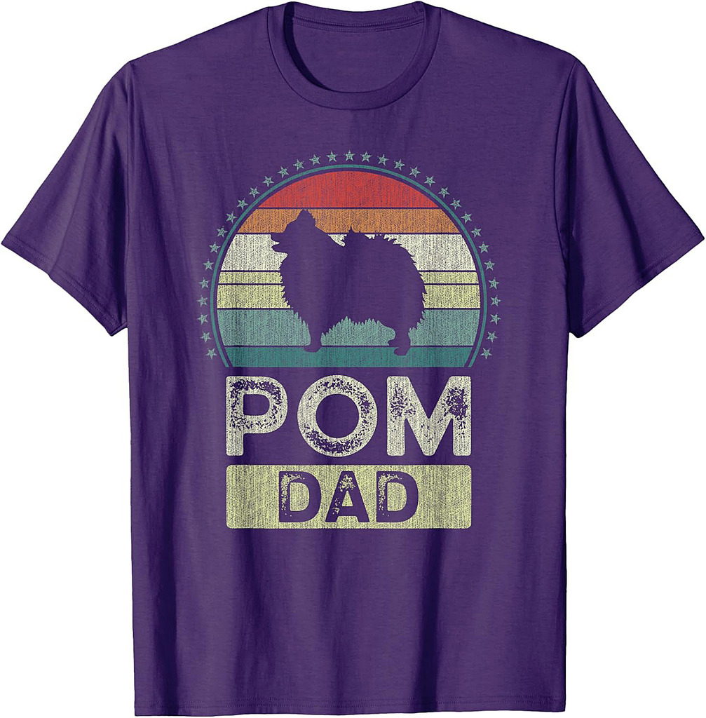 Pom Dad, Father's Day, Pomeranian Dog Daddy T-Shirt