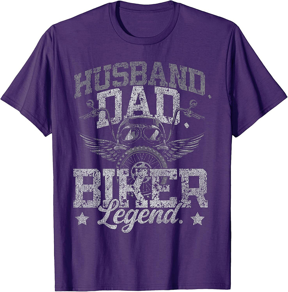 Classic Motorcycle Biker Dad Husband Husband. Dad. Biker T-Shirt