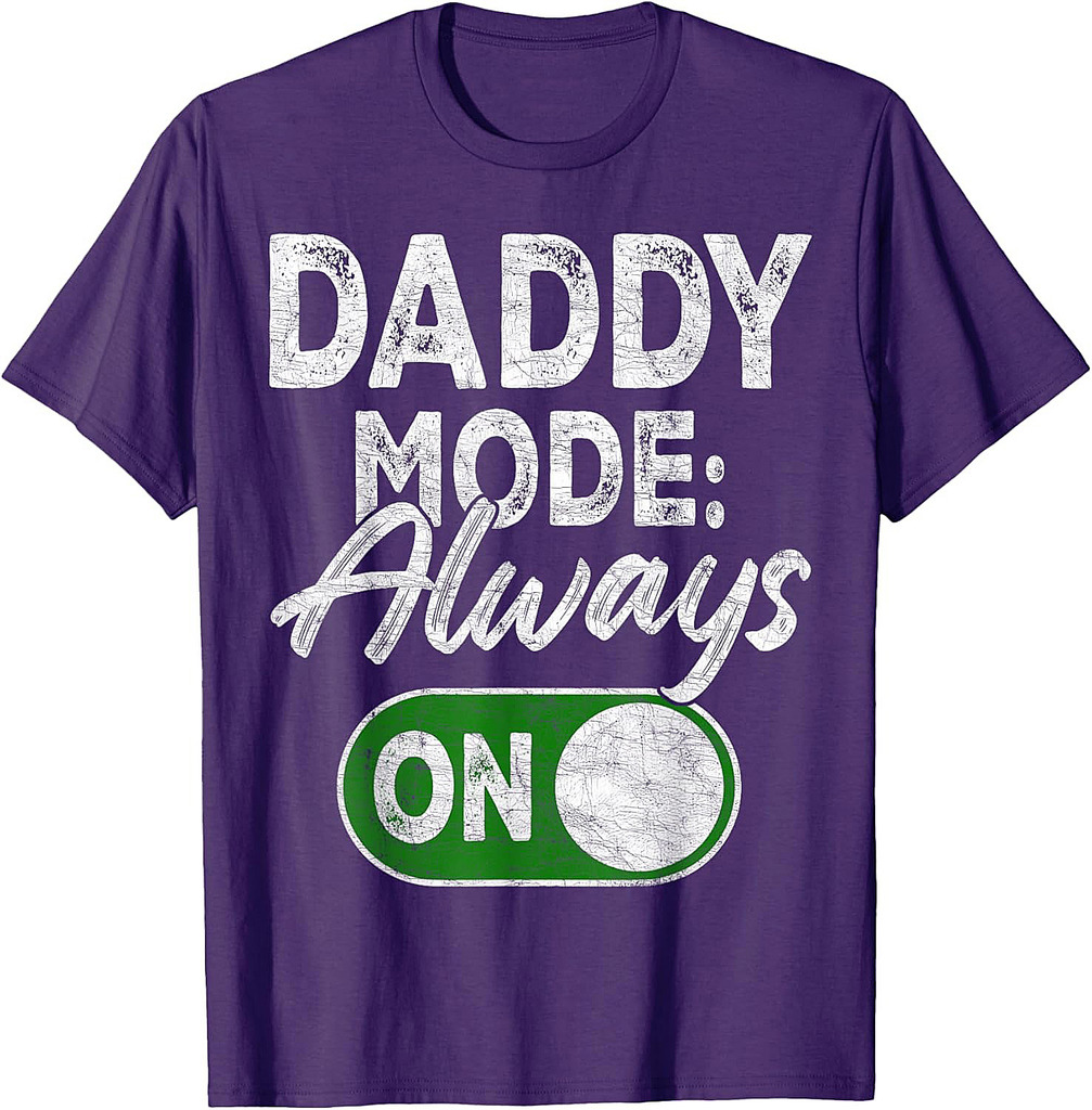 Gamer Dad Fathers Day, Gaming Daddy Mode Always On T-Shirt