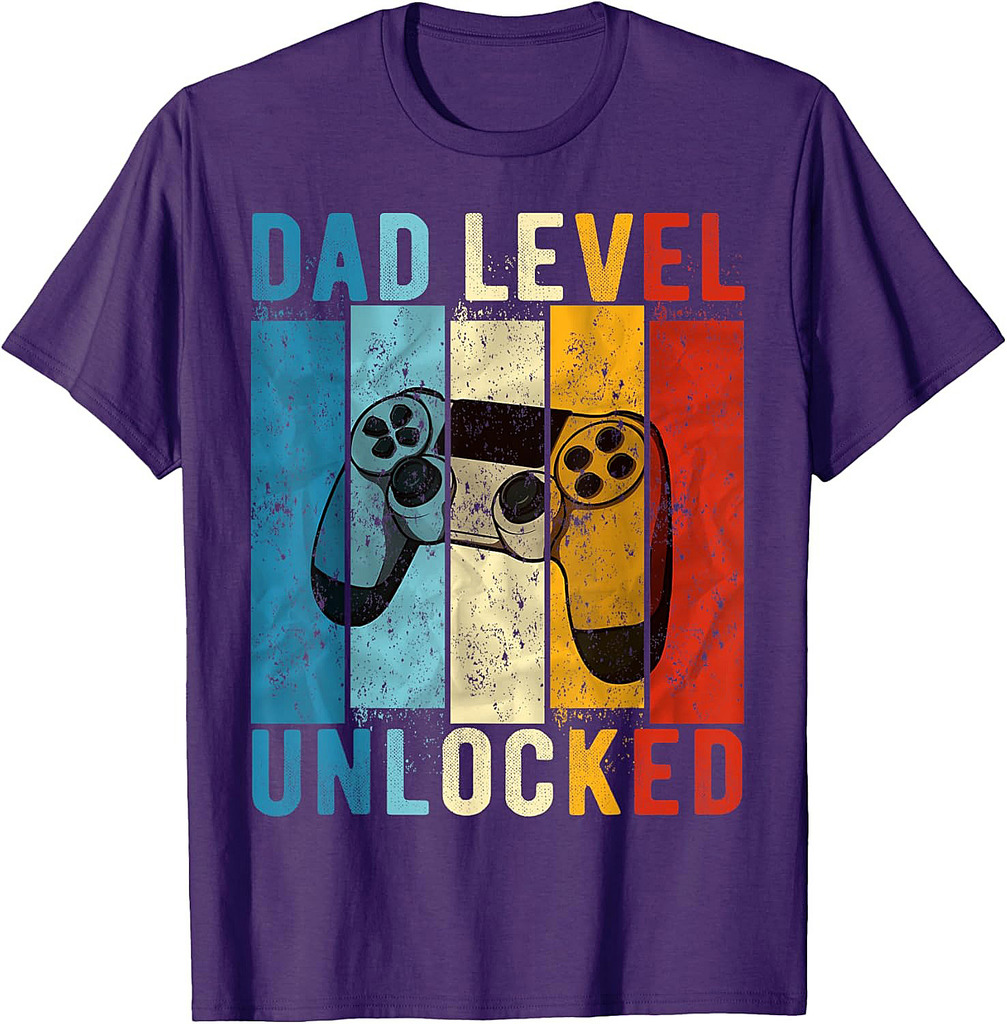 Pregnancy Announcement Dad Level Unlocked New Daddy Father T-Shirt
