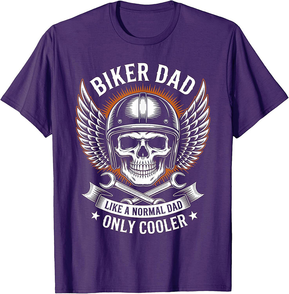 Biker Dad Motorcycle Father Rider Biker Dad Father's Day T-Shirt