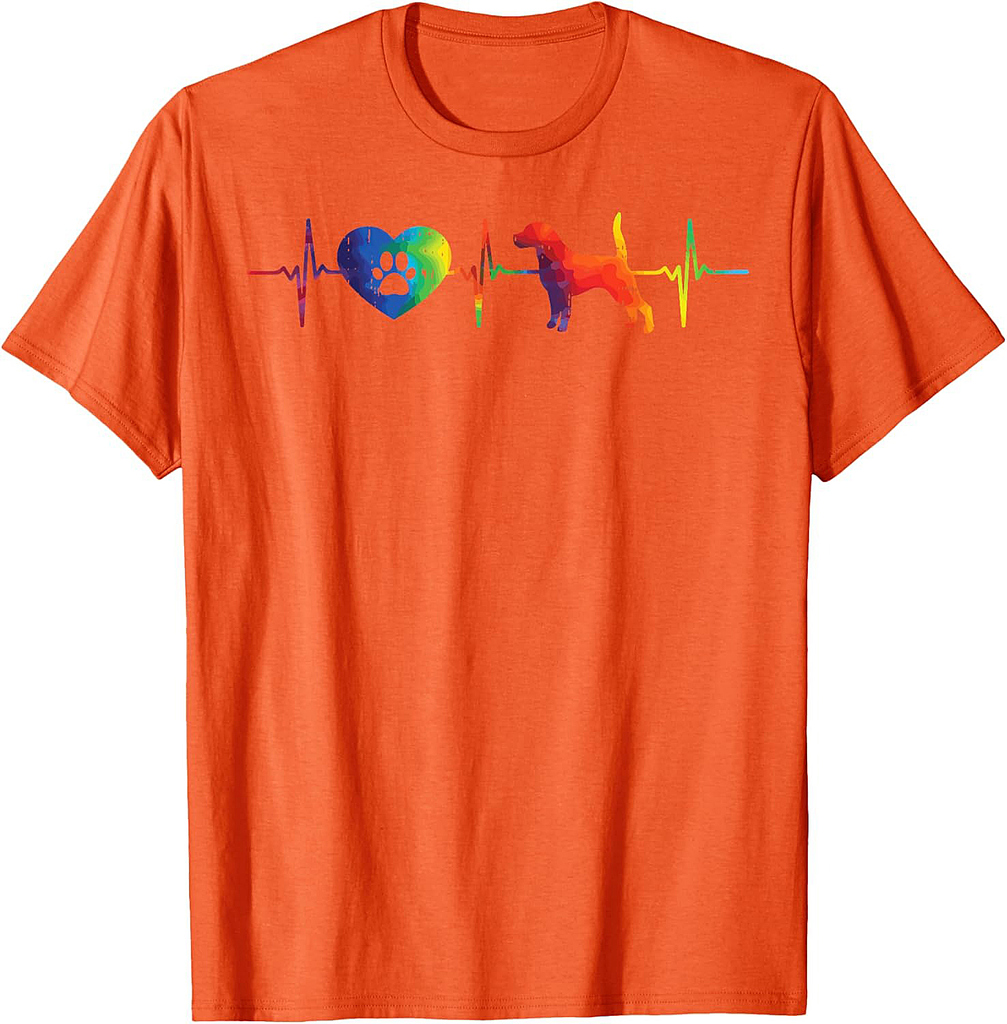 Heartbeat Beagle Tie Dye Animal Hound Dog Hippie Hippy Gift T-Shirt for Men Women Girls