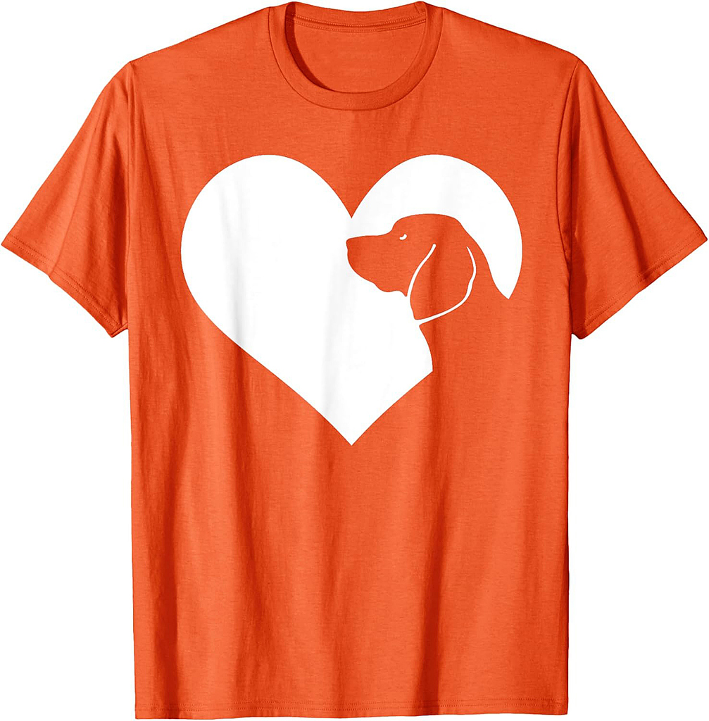 Beagle Dog Heart Silhouette Beagle T-Shirt
