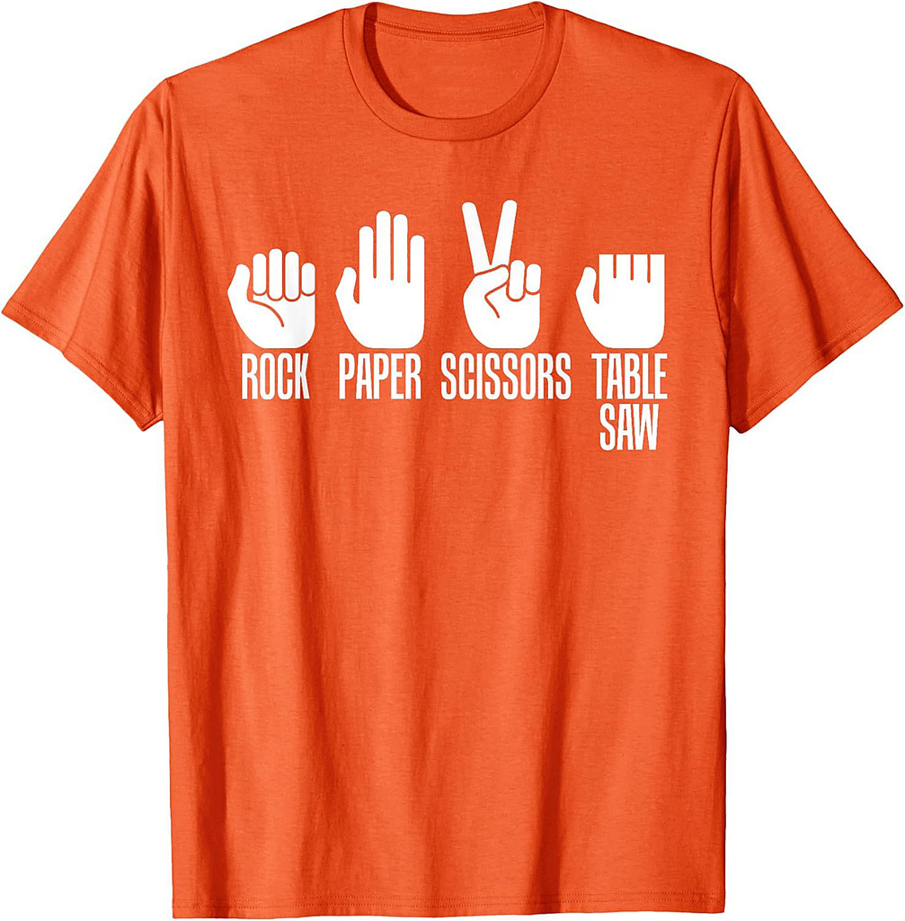 Carpenters Rock Paper Scissor Table Saw Fathers Day T-Shirt