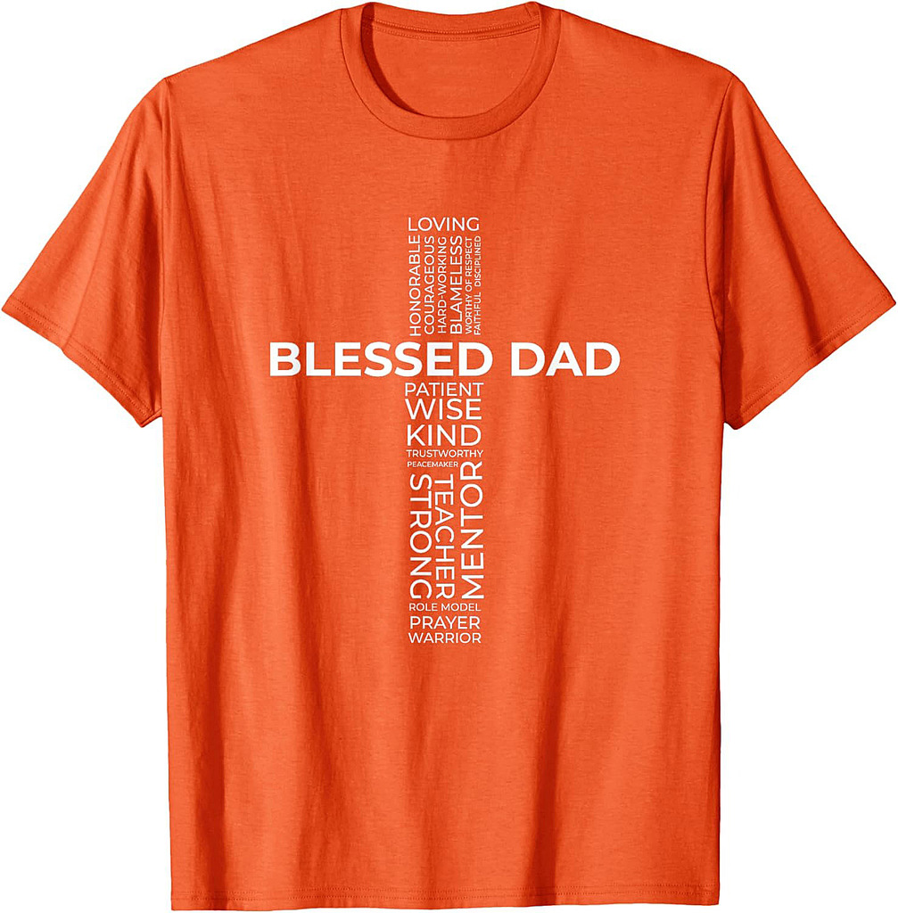 Christian Blessed Dad Cross Father's Day Shirt T-Shirt