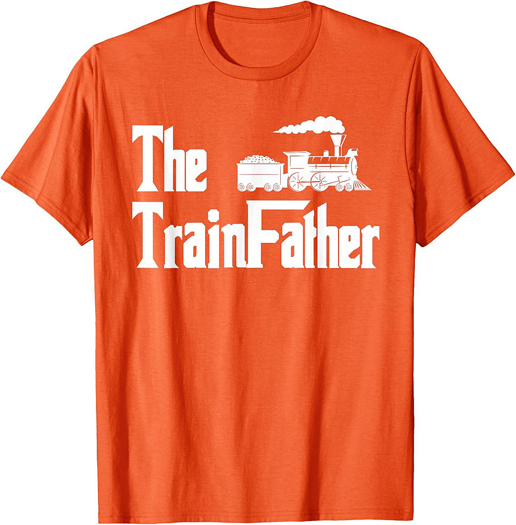 The TrainFather Locomotive Model Train Collector Fathers Day T-Shirt