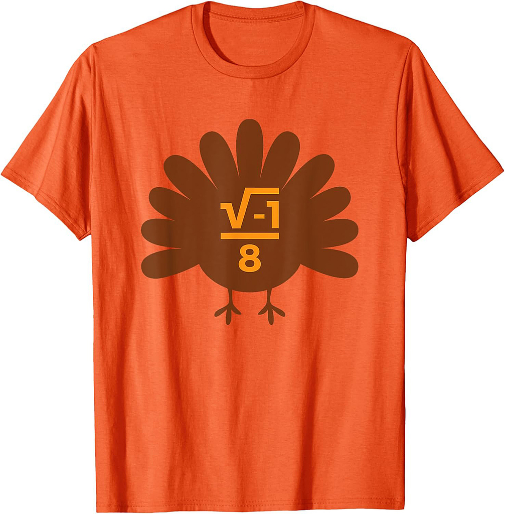 Thanksgiving Math Teacher Math Symbol Men Women Girls  T-Shirt