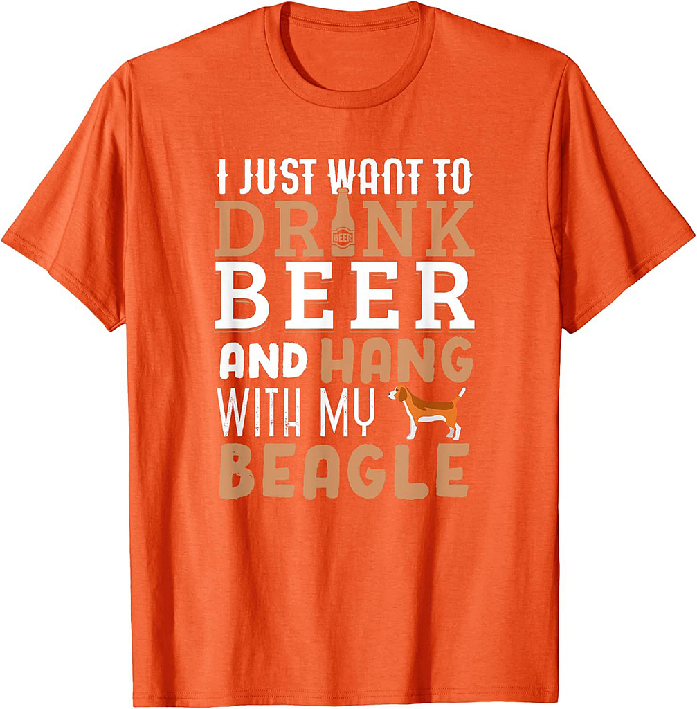 Beagle Dad Shirt Funny Father's Day Dog Lover Gift Beer Men Women T-Shirt